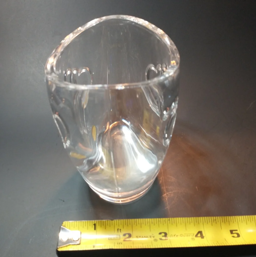 Teleflora Gifts 24% Lead Crystal Vase Dish Oval Heart Design Made in France